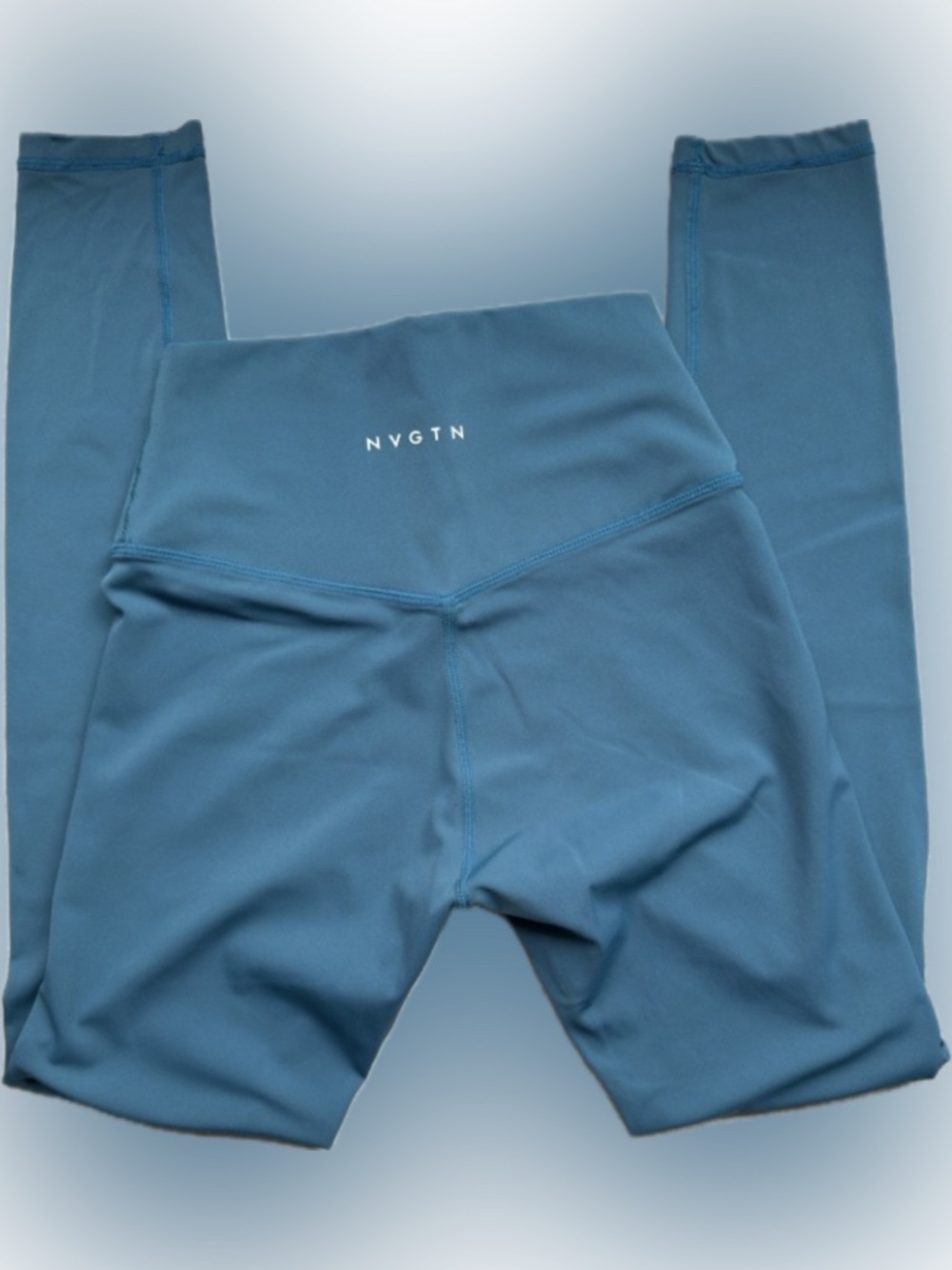 💙 NVGTN Signature 2.0 Workout Leggings | Buttery Soft | Pacific Blue | Size M 💙 - Picture 3 of 10